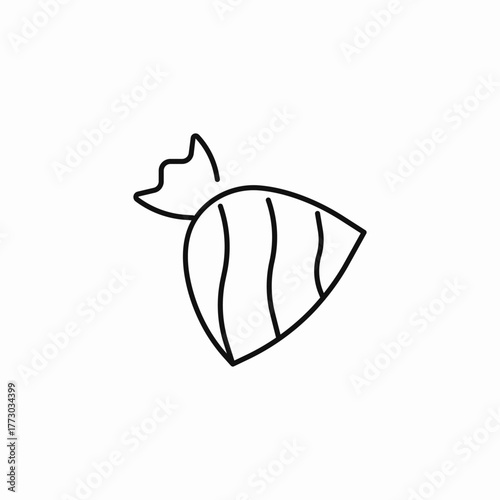 wrapped striped candy icon sign vector