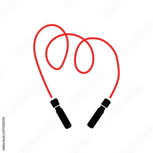 Dynamic Jumping Rope Vector Illustration For Fitness Exercise And Cardio Workouts