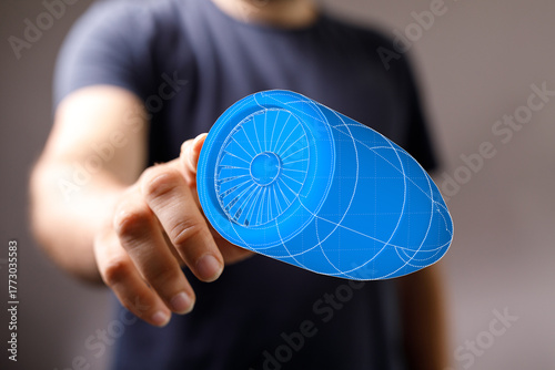 Close-up of a man's hand ho...