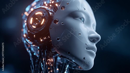 Futuristic AI robot with advanced technology