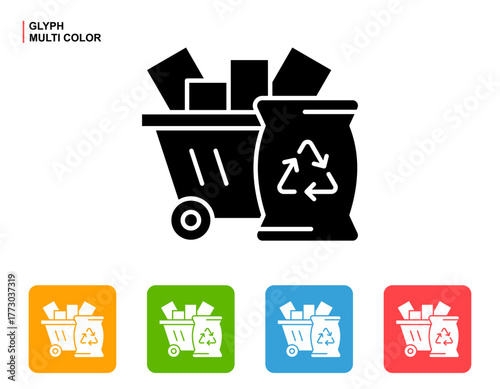 Sustainable Materials Icon Multi Color Style Vector Illustration