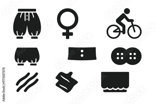 Antique Bloomers Icons. Solid style icons of Antique Bloomers: Puffy Trousers, Feminism, Cycling, Under Garment, Waistband,