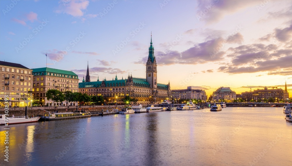 Obraz premium hamburg rathaus