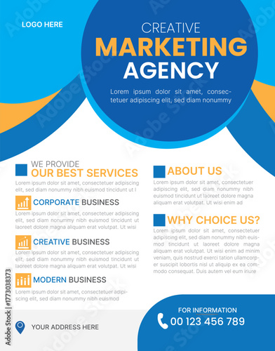 modern corporate a4 flyer business template design. most one of 