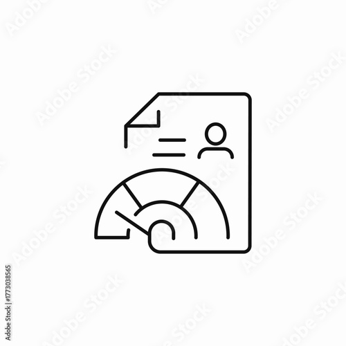 credit score report icon sign vector