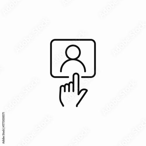 click user select profile icon sign vector