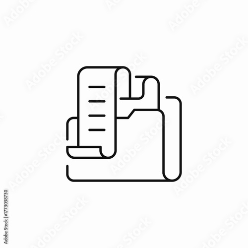 document filing records icon sign vector