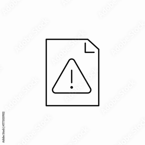 file error alert icon sign vector
