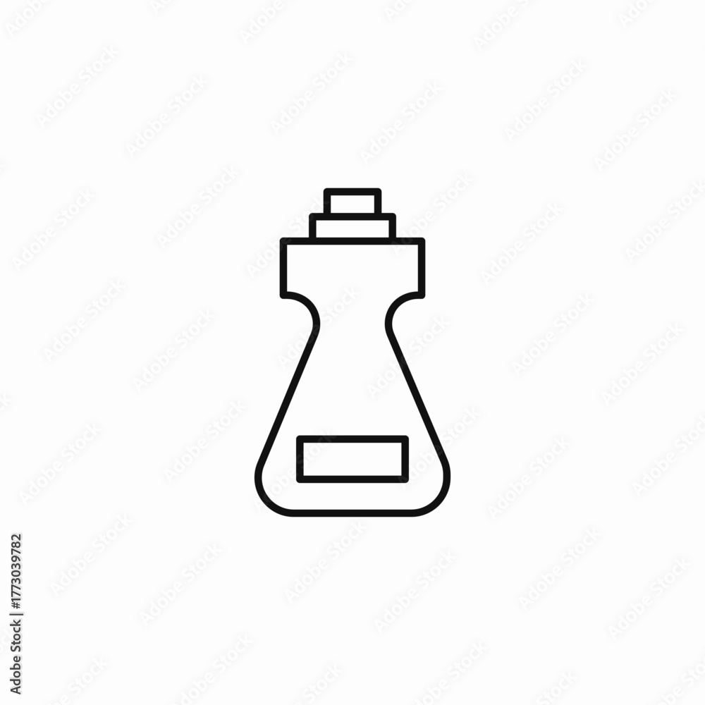 Obraz premium laboratory flask science icon sign vector