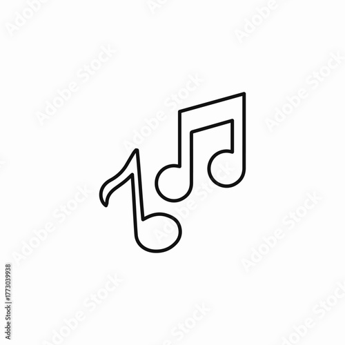 musical notes melody icon sign vector