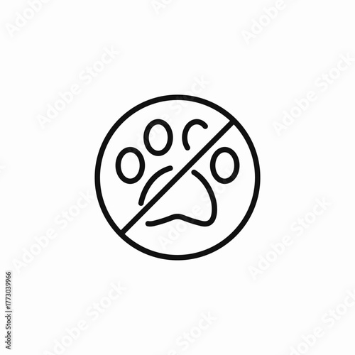 no pets allowed icon sign vector