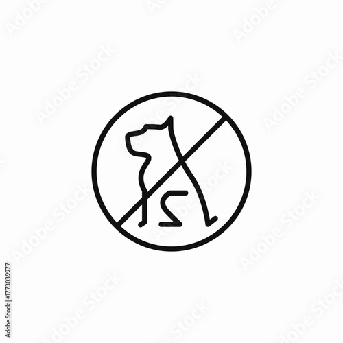 no dogs allowed icon sign vector