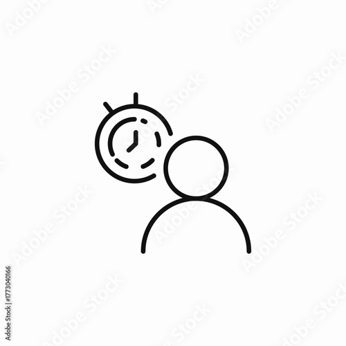 person time management icon sign vector