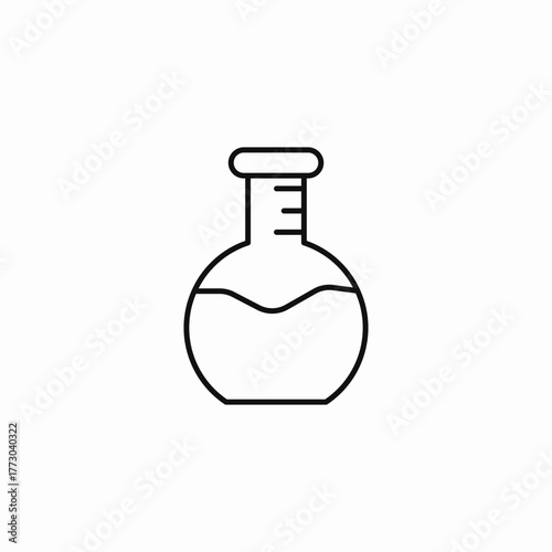 round bottom flask icon sign vector