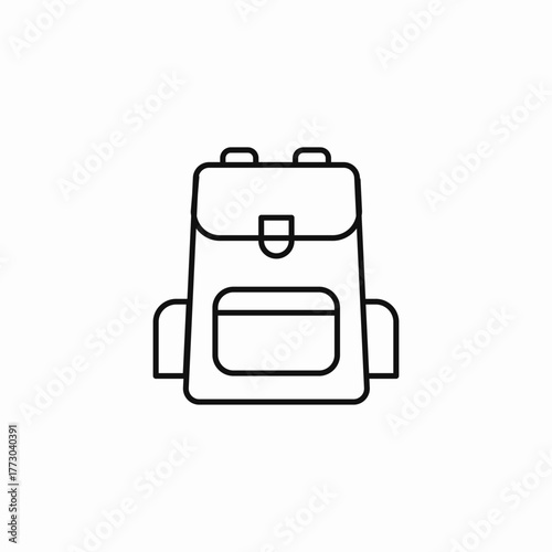 school student backpack icon sign vector