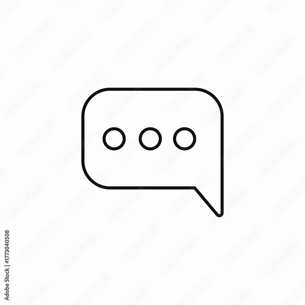 Fototapeta premium single bubble ellipsis rounded icon sign vector
