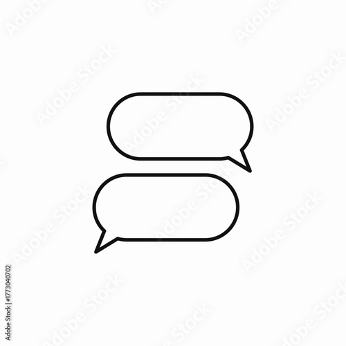 stacked speech bubbles icon sign vector