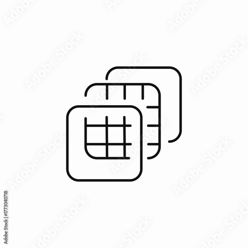 stack of solar cells icon sign vector