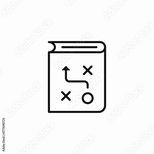 strategy plan book icon sign vector