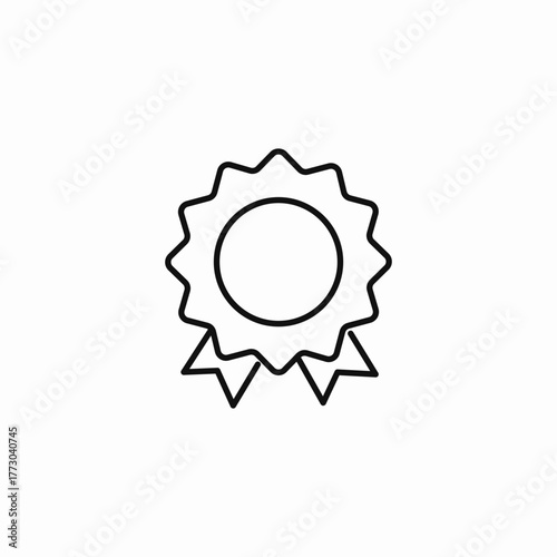 standalone award ribbon icon sign vector