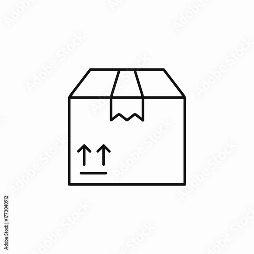 this side up icon sign vector