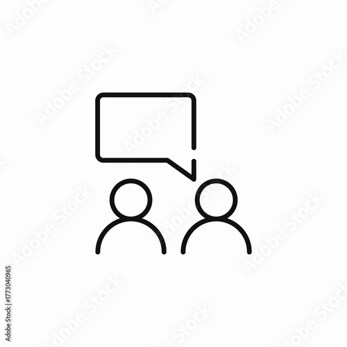 two people chatting dialogue icon sign vector