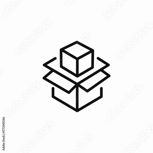 box stacking packaging icon sign vector