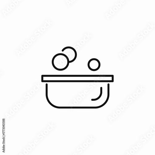 bubbles in bathtub icon sign vector