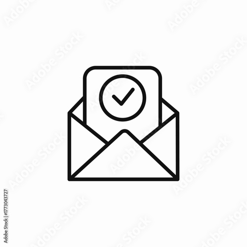 confirmation email verification icon sign vector
