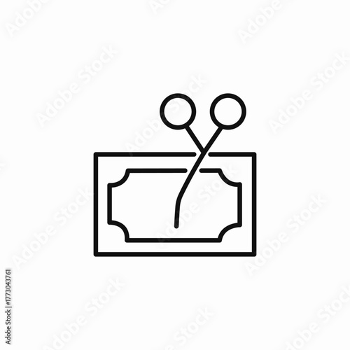 coupon cutting scissors icon sign vector