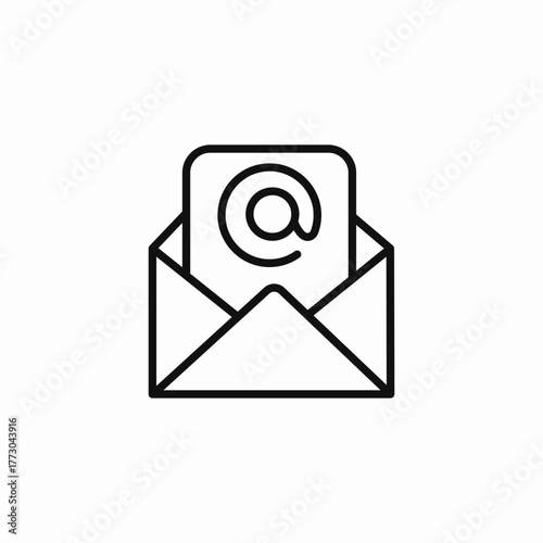 email contact address icon sign vector