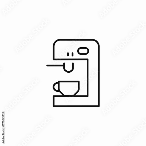 espresso coffee machine icon sign vector