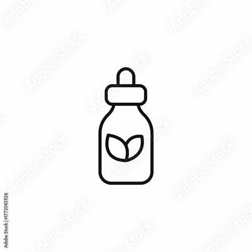 essential oil dropper bottle icon sign vector