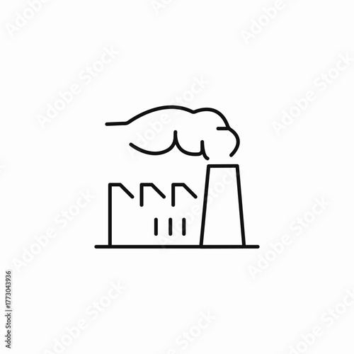 factory exhaust fumes icon sign vector