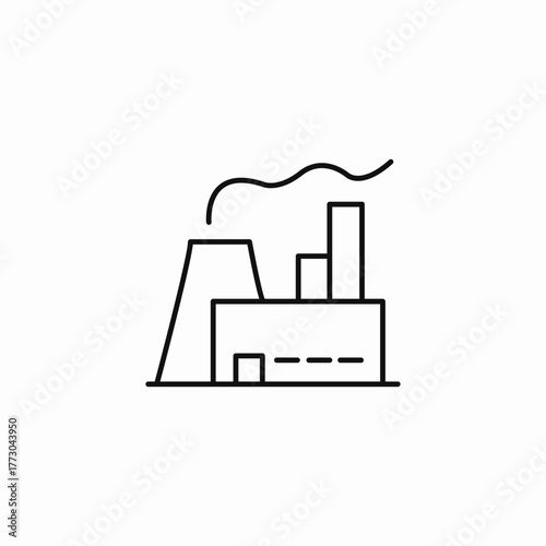 factory smokestack smoke icon sign vector