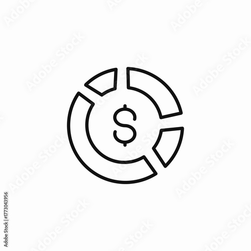 financial chart analysis icon sign vector