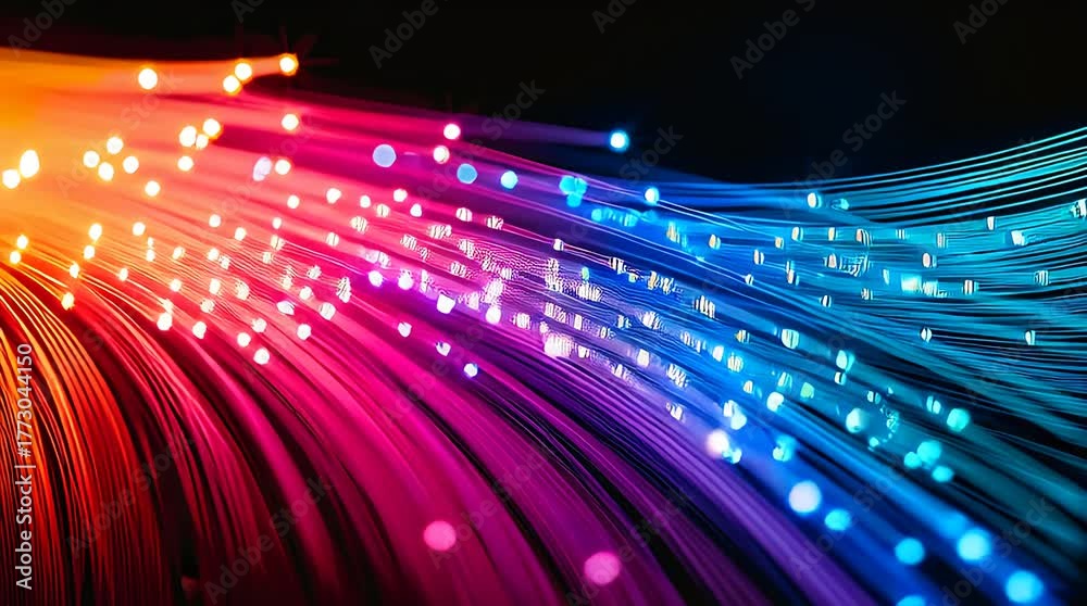 Technologie de al fibre optique, transfert des données