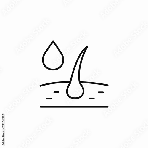 hair follicle treatment icon sign vector
