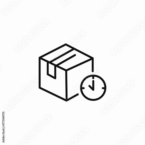 package delivery time icon sign vector