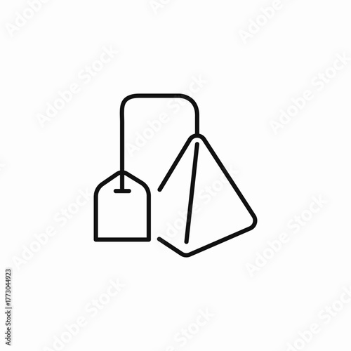 pyramid teabag  icon sign vector