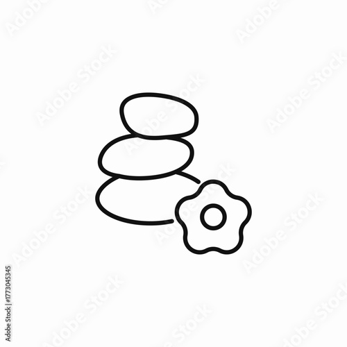 stacked massage stones icon sign vector