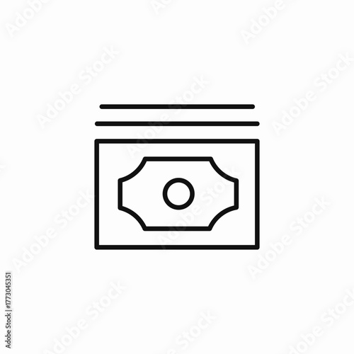 stack cash money icon sign vector