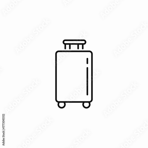 tall upright luggage icon sign vector