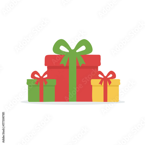Vector illustration of a gift for Christmas