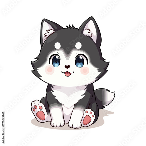 Cute Baby Alusky Clipart 08