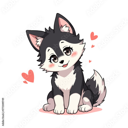 Cute Baby Alusky Clipart 10
