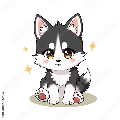 Cute Baby Alusky Clipart 04