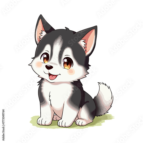 Cute Baby Alusky Clipart 09