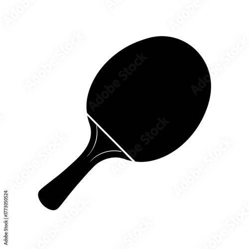 Dynamic Ping Pong Paddle Vector Silhouette Great For Table Tennis Sports Designs