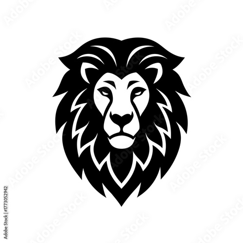 Powerful American Lion Head Icon National Symbol Strength Pride Design